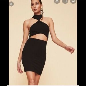 LPA x revolve pearl choker cutout dress xs